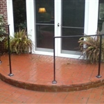 Simple exterior metal railing