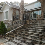 Custom exterior metal railing