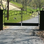 Decorative driveway gate