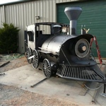 Metal Train Engine BBQ Griller