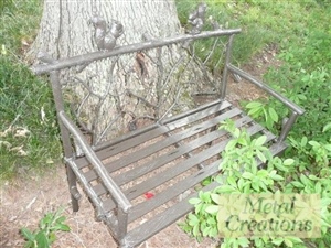 creative metal woodlands bench 